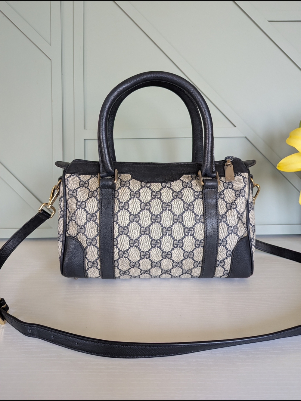 Gucci Black GG Canvas Mini Satchel